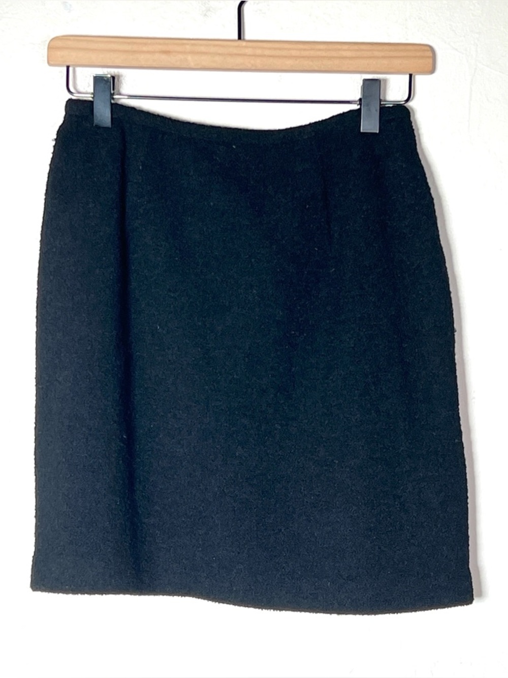 ET Vois black A line wool blend skirt size 4 B143
